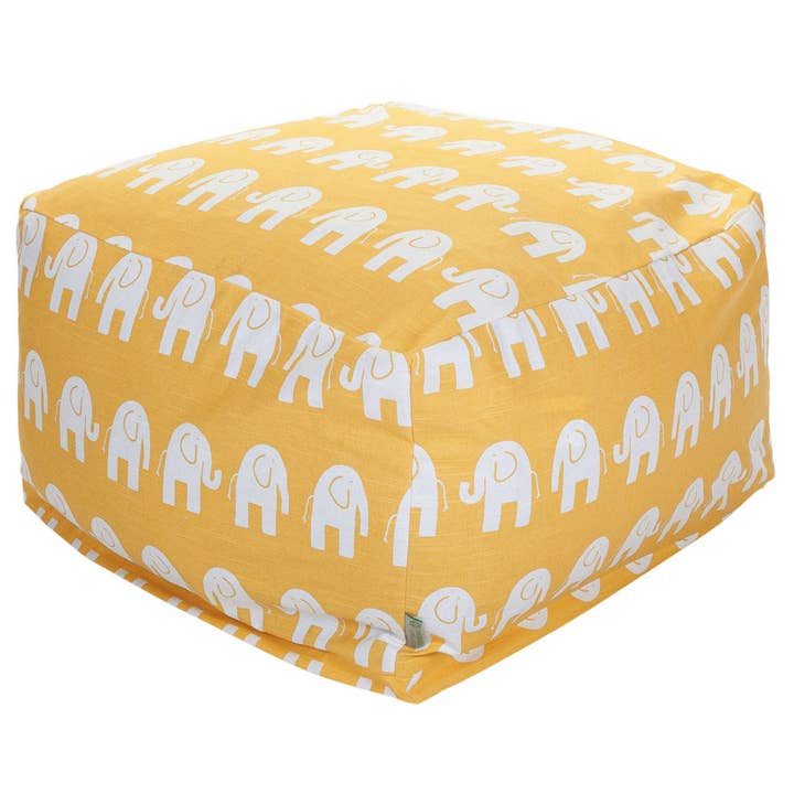 Pouf Ellie jaune Majestic Home Goods pour la vente par Majestic Home Goods