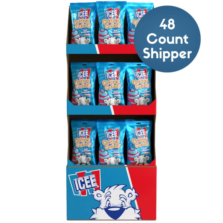 ICEE Cotton Candy Display Shipper (Cotton Candy Bags) for wholesale by Santa Cruz Fun Foods