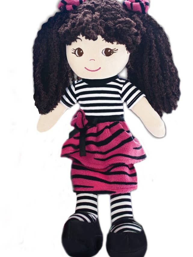 Jessica zebra print kjole op baby dukke for engroshandel hos GirlzNDollz