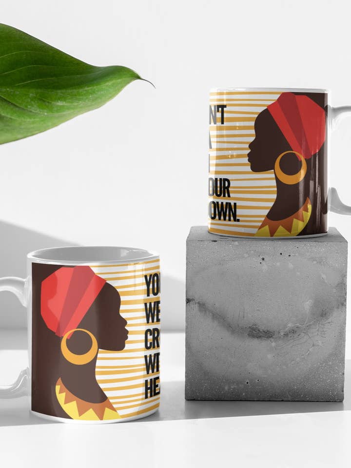 Black Queen Mug for wholesale by Ébène Apparel