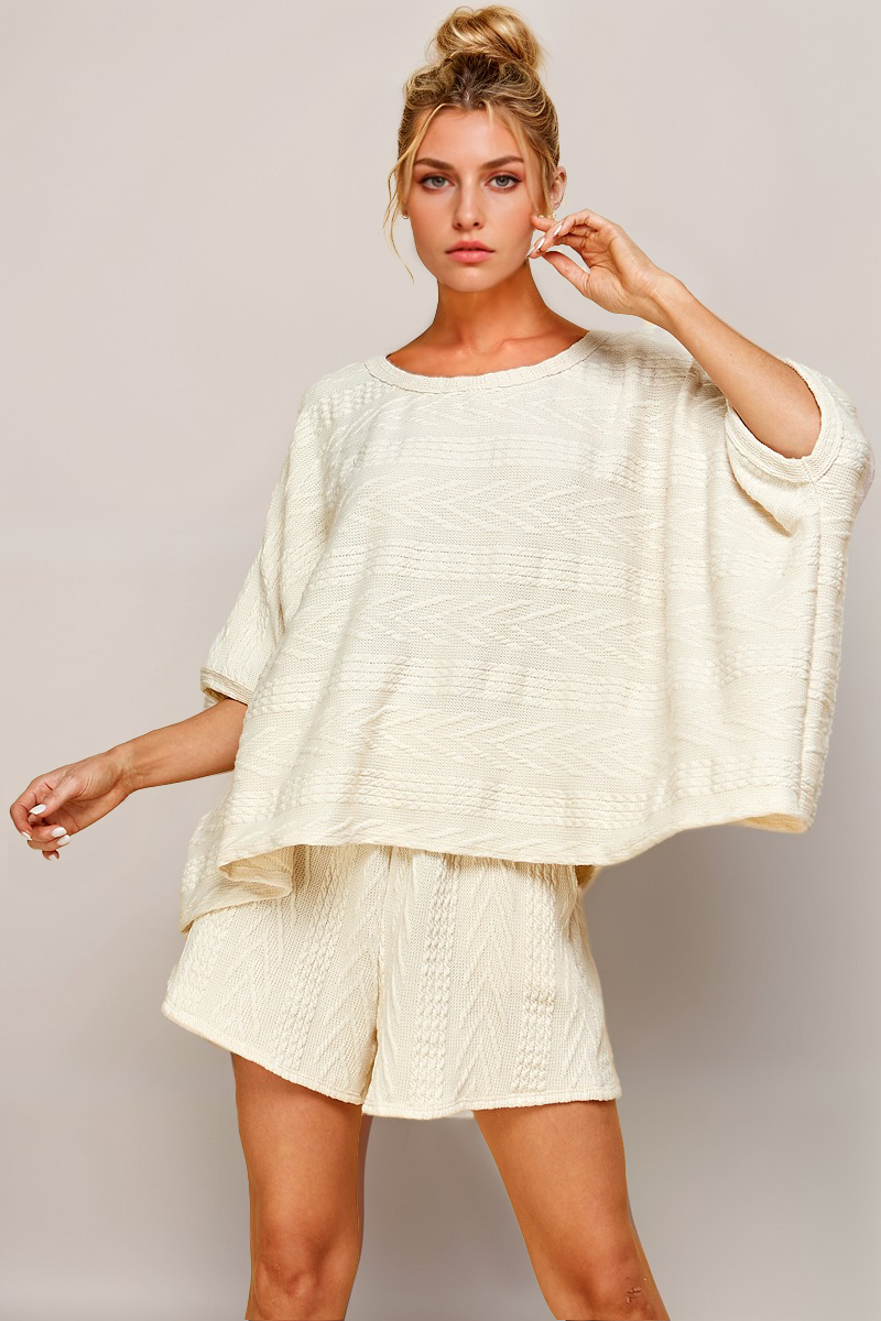 A.gain - Wholesale Knit Top - Women's - 10846SS614 - BOXY FIT HALF SLEEVE ROUND NECK TOP10