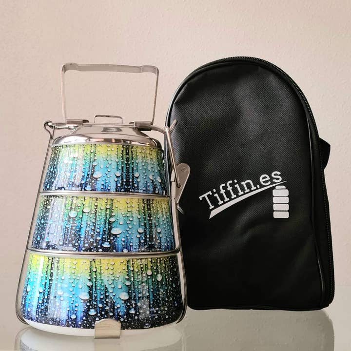 Porte-nourriture Raindrop 3 niveaux Tiffin pour la vente par Tiffin Spain