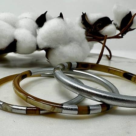 Maison Yvelise - Wholesale Bangle Bracelet - Vietnamese silver buffalo horn bangles2