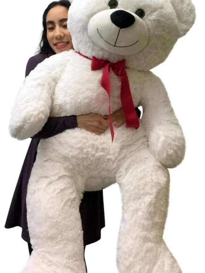 Giant Teddy Bear 52 Inch White Soft, Premium Quality Big for wholesale by Big Plush