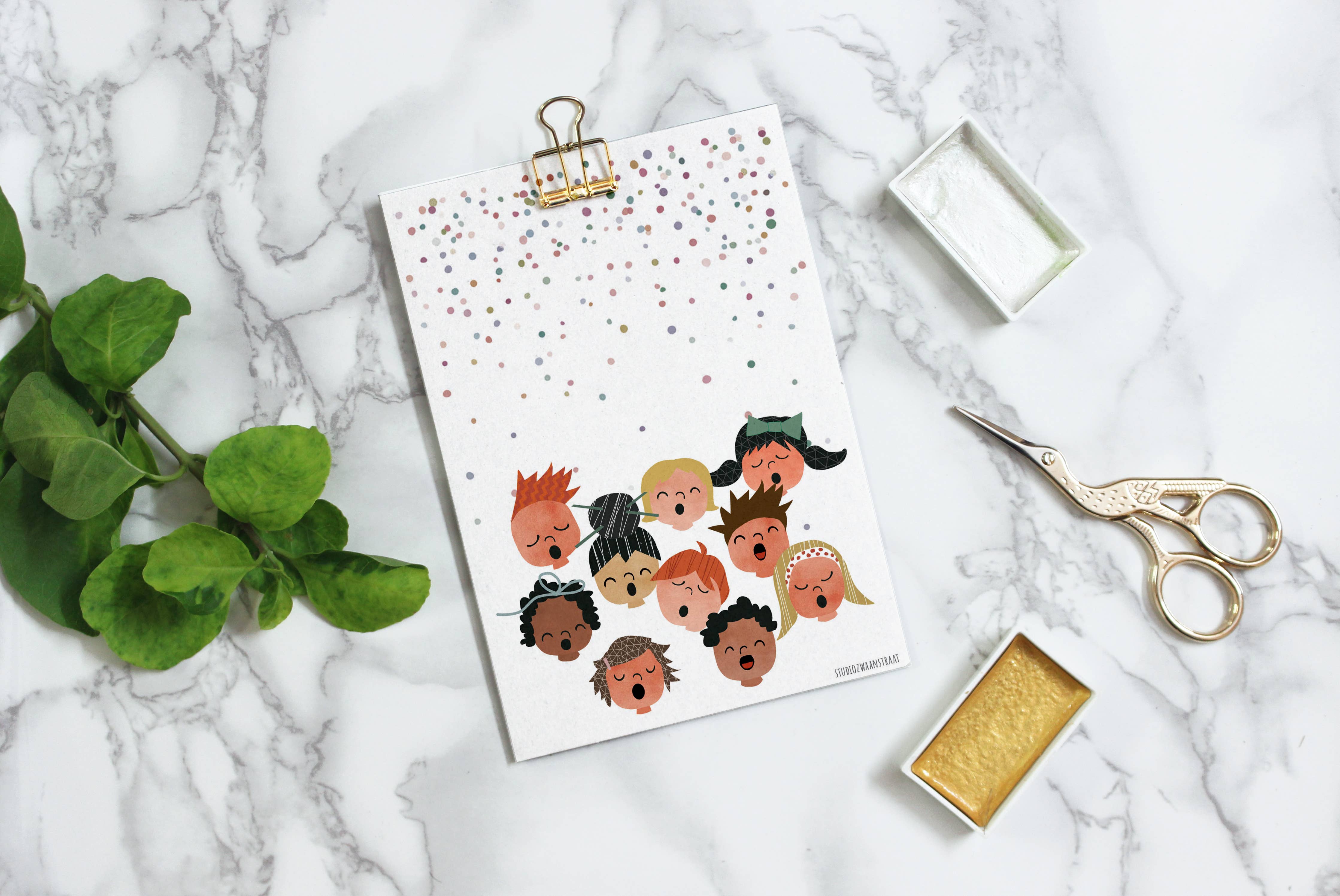 STUDIOZWAANSTRAAT - Vente Cartes postales - carte postale 'party people'1