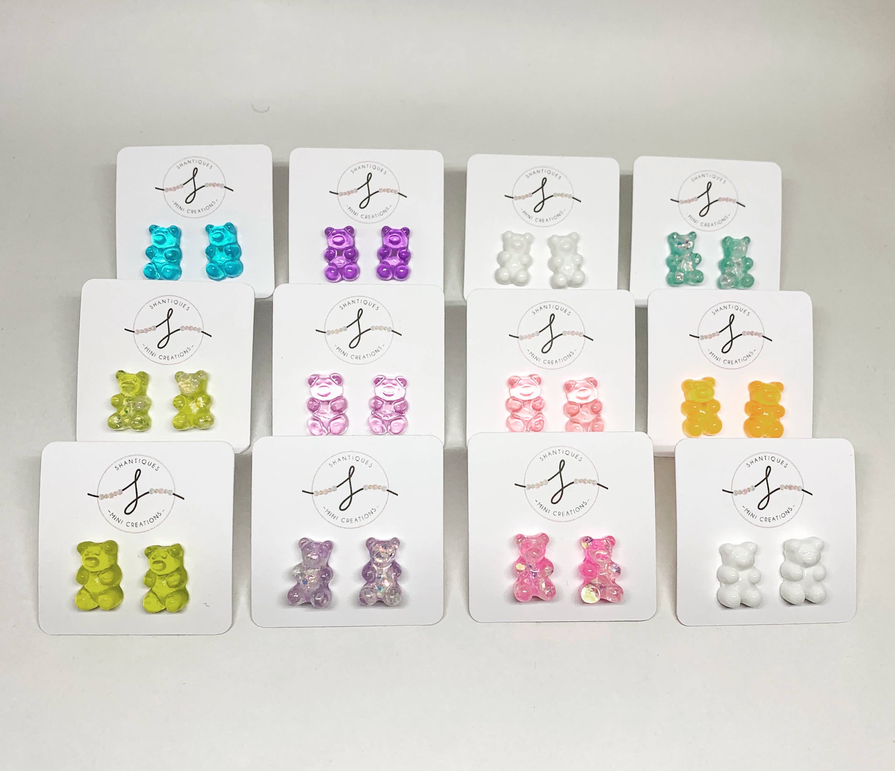 Shantiques Mini Creations - Vendita all'ingrosso Orecchini a bottone - Orecchini a orsetti gommosi2