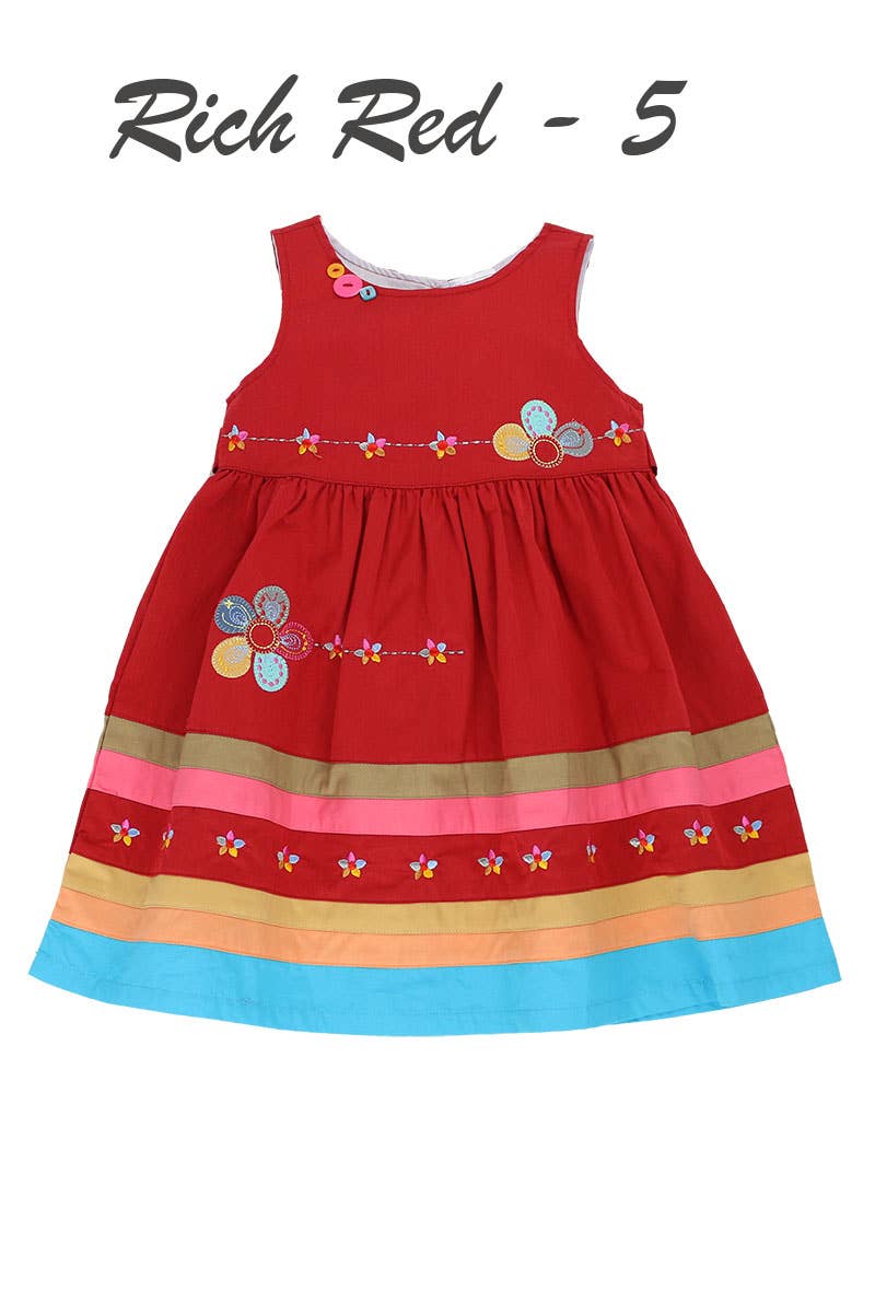 SISSYMINI - Wholesale Dress - Kids - Toddlers & Girls Soft Cotton Applique Dress | 878-SS239