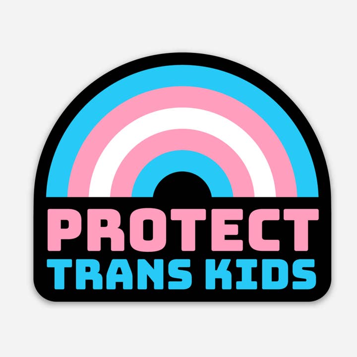 Protect Trans Kids Sticker for wholesale by Discovery Stickers