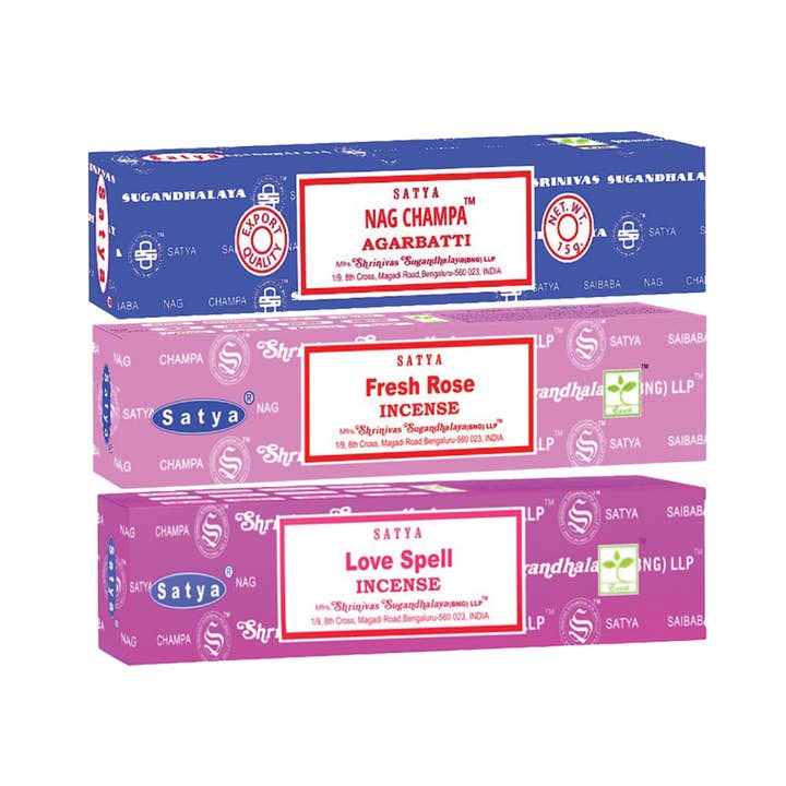 Satya - Nag Champa Love Mix Pack (3) for wholesale by Designs by Deekay Inc.