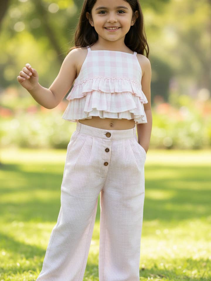 Ariana Top And Pant Set : PASTEL PINK : Infant. : Toddler : Tween for wholesale by Yo Baby