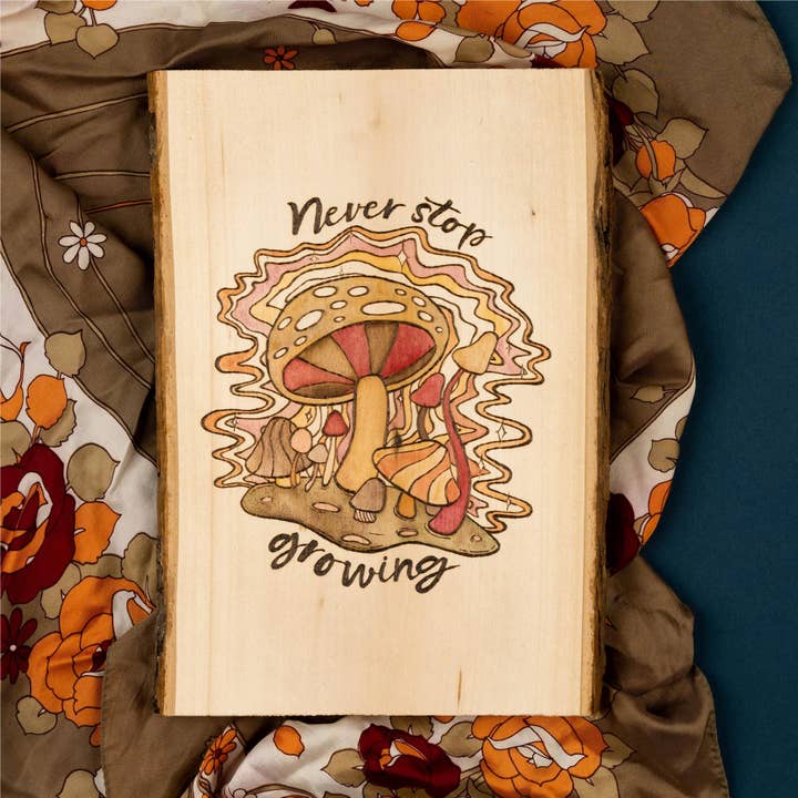 Foggy Bottom Woodworks LLC - Wholesale Craft Supplies - Premium Basswood Live Edge (Bark) Plank, Medium2