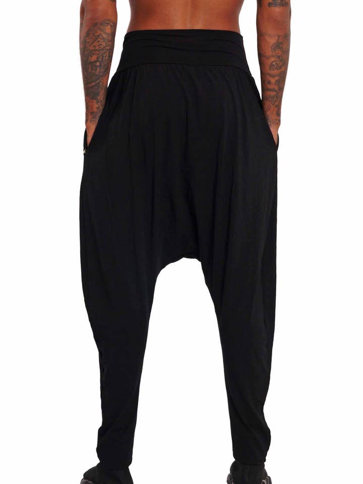 Sarouel noir Harlem pour homme pour la vente par Ekoluxe