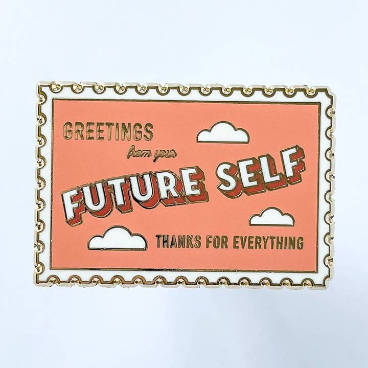 Épinglette en émail à estamper Future pour la vente par Yours Truly, Mary Anne