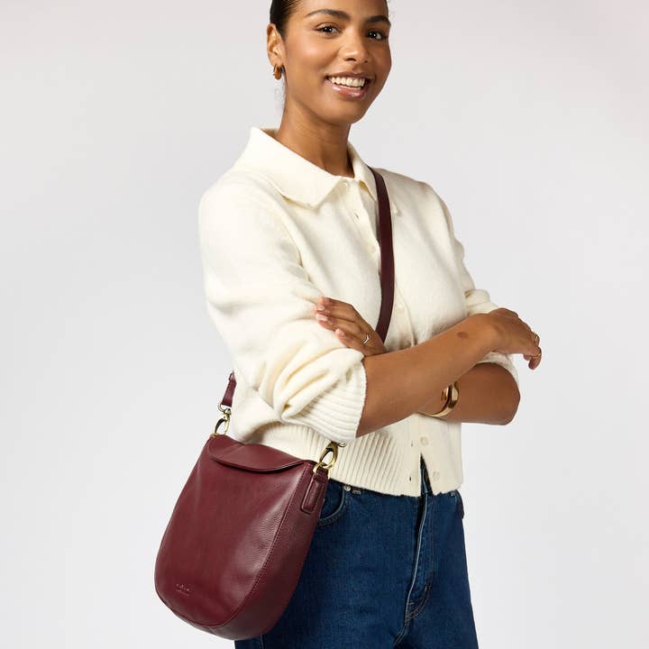 O My Bag - Wholesale Shoulder Bag - Women's - Lana - Dark Cherry Soft Grain8