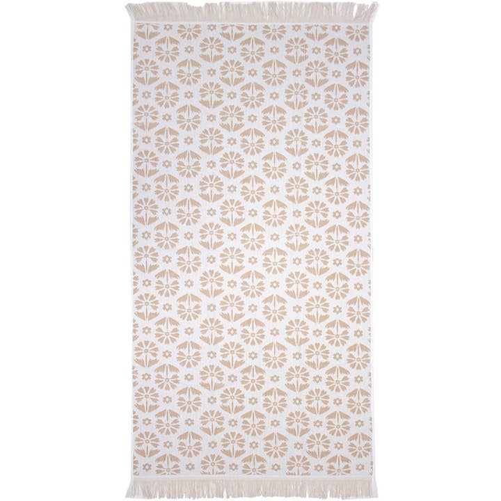 Flora Beach Towel - Pebble for wholesale by Bambury