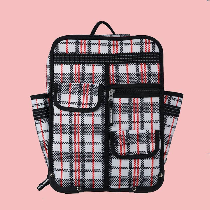 Tartan Classic laptop Backpack Eco checkered plaid laundry bag for wholesale by Goodordering