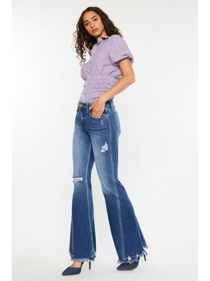 MEDIUM OPEN PACK HIGH RISE SUPER FLARE JEANS-KC2543M for wholesale on Faire2
