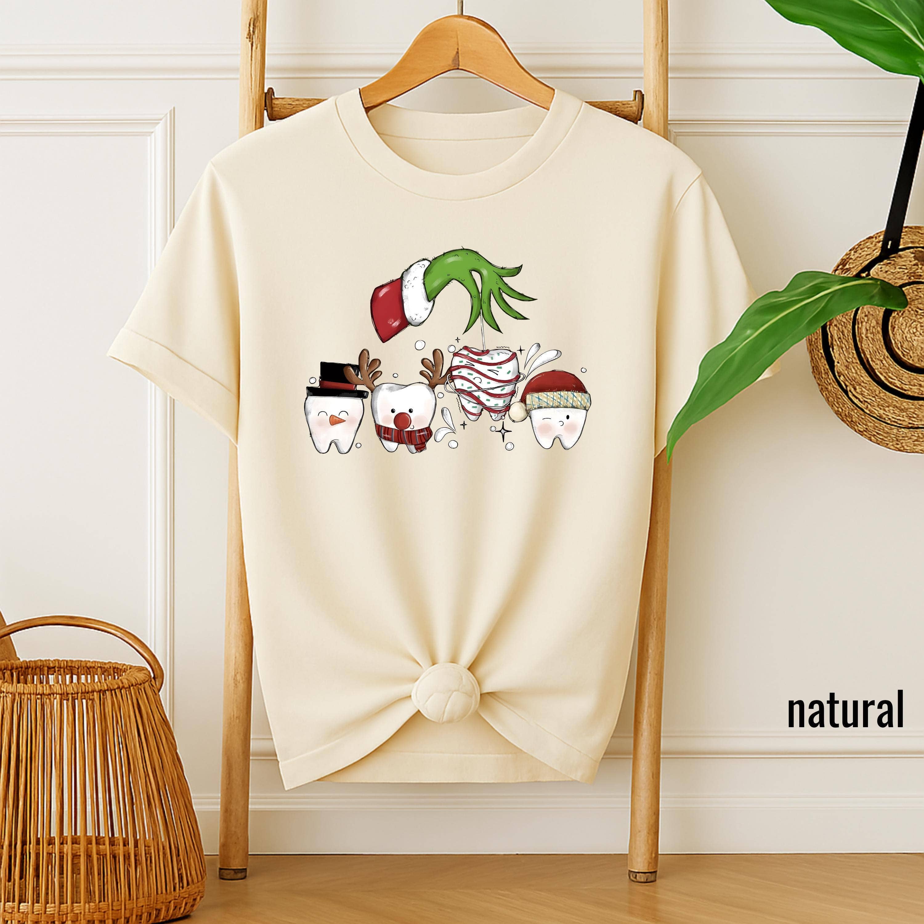 DLT Ecommerce - Wholesale T-Shirt (Graphic) - Women's - Christmas Dentist Grinchy Sweatshirt, Holiday Tooth Shirt1