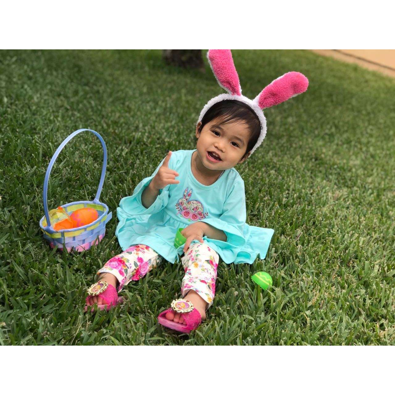 Angeline Kids - Wholesale Top & Leggings Set - Kids - Baby Toddler Girls Easter Bunny Hi-Low Tunic Legging Set2