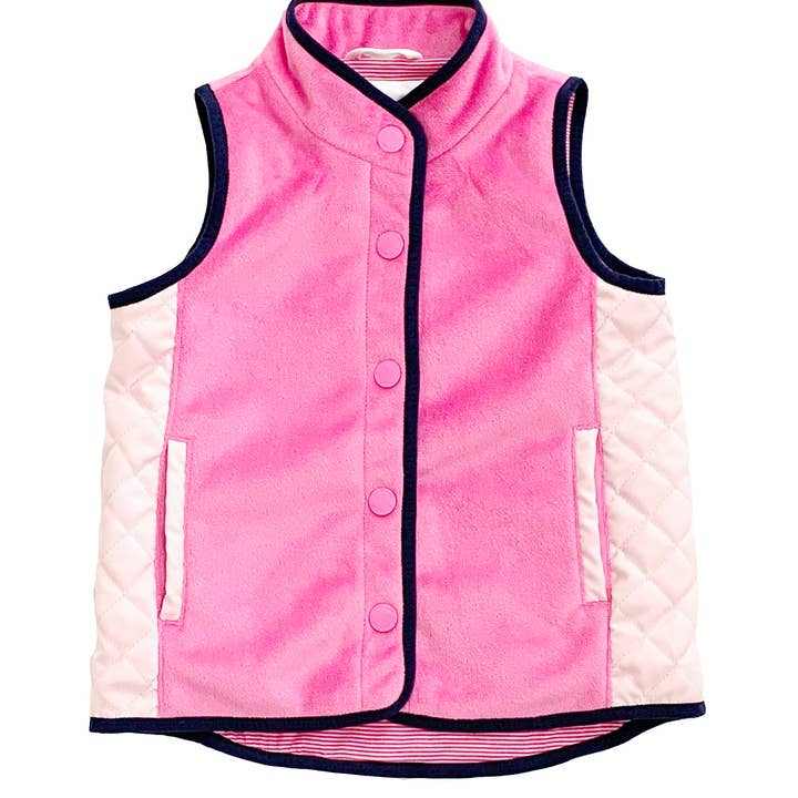 Vest with Quilted Nylon - Pink (3m-7y) for wholesale by MerriMane