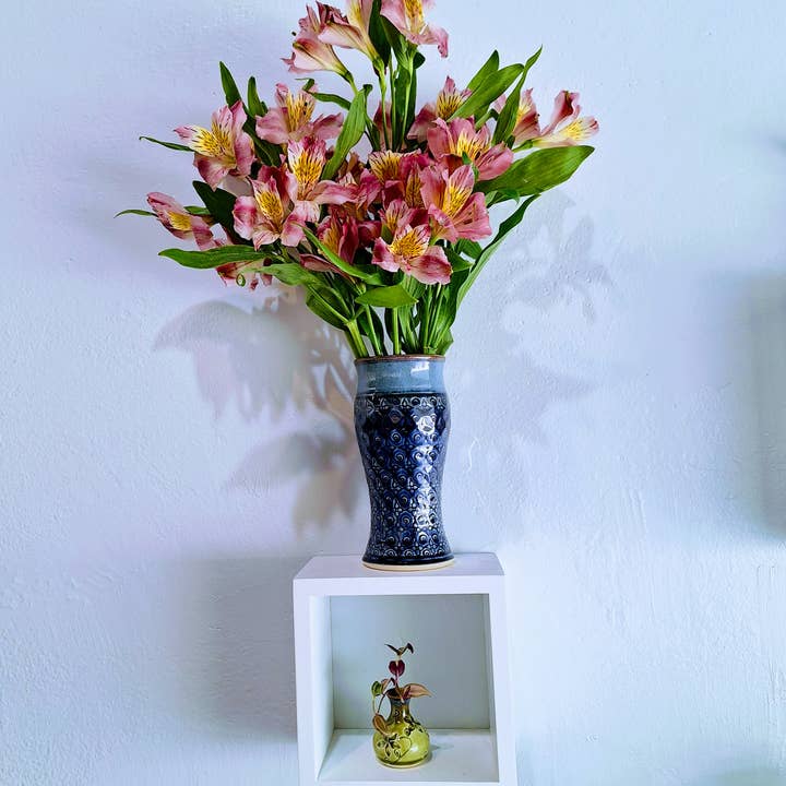 Medium Amphora Vase w/full Pattern - Handmade Pottery MTO for wholesale by Plays in Mud Pottery