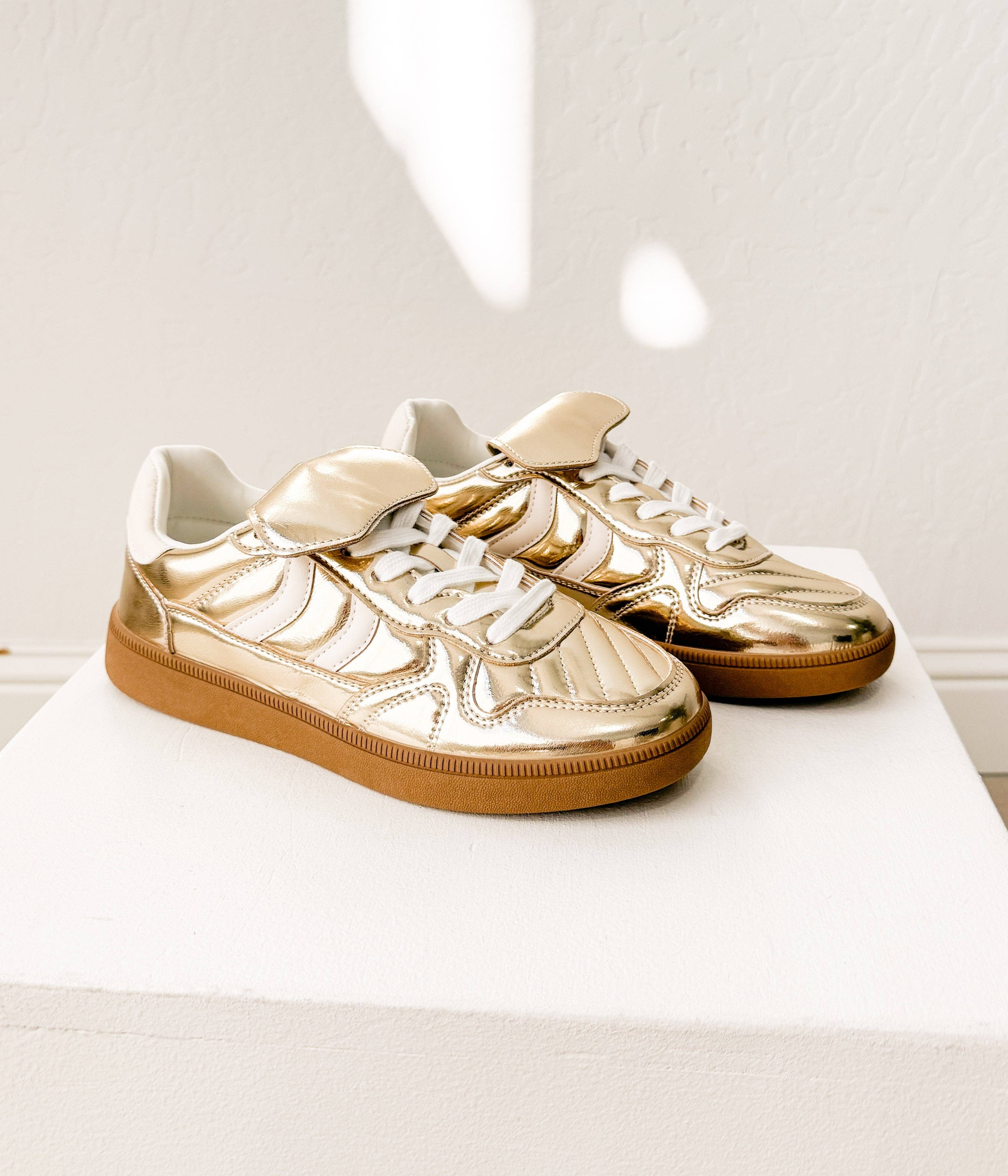 Naughty Monkey Open Pack - Wholesale Lifestyle Sneakers - Women's - Milan Metallic Sneaker in Gold1