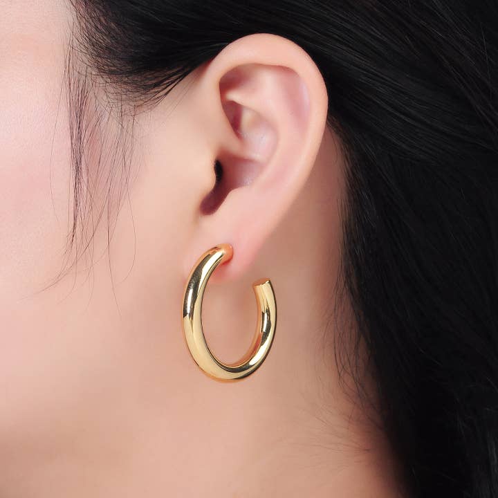 Aim Eternal - Wholesale Hoop Earrings - 24K Gold Filled 40mm, 45mm, 35mm Hoops | AD720 - AD722
