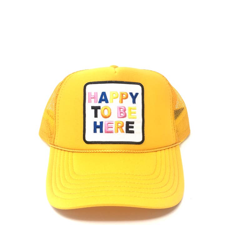 Après Babe - Wholesale Trucker Hat - Women's - "Happy To Be Here" Adjustable Trucker Hat