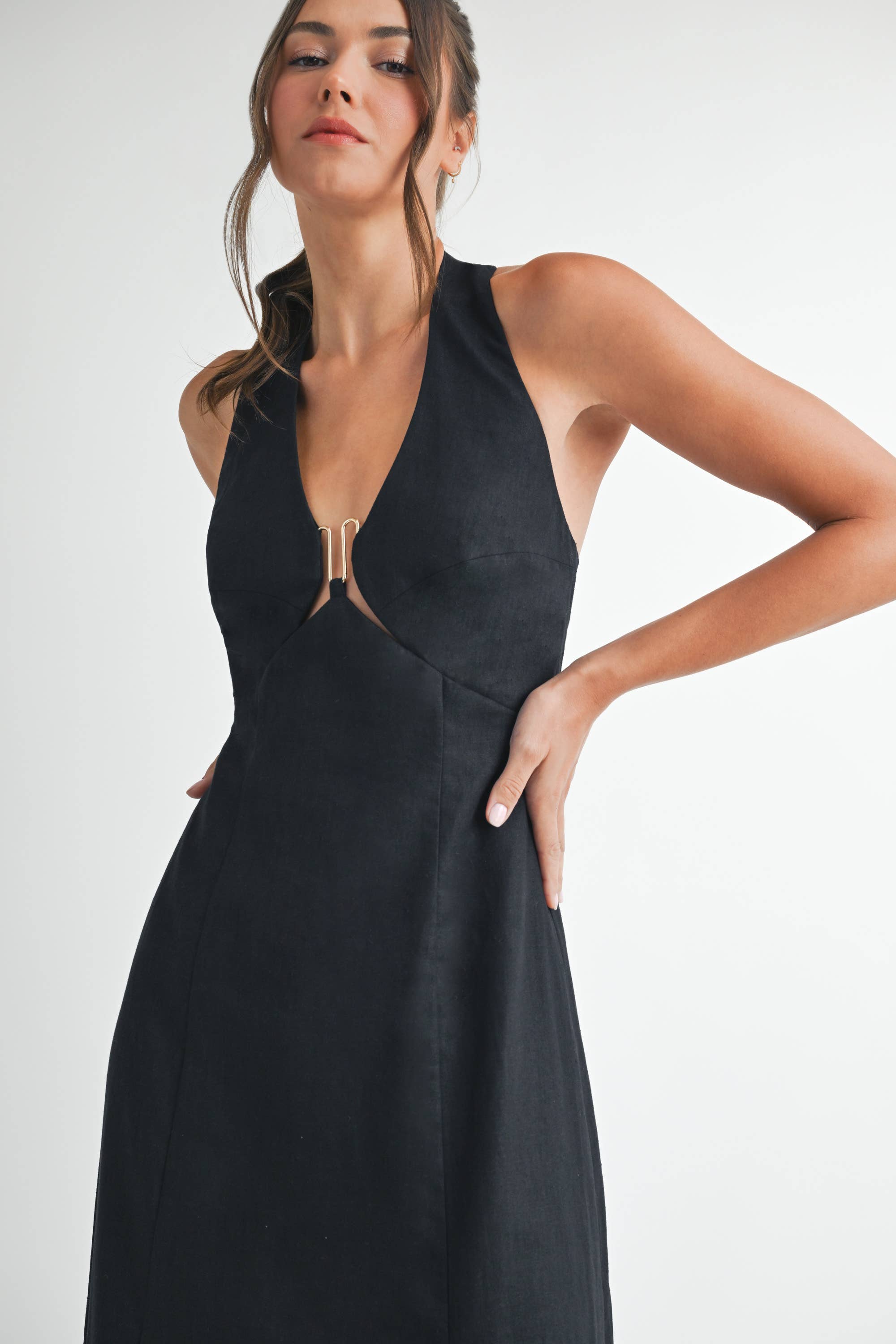 EB LUXE - Vendita all'ingrosso Vestito - Donna - Abito Maxi in Lino2