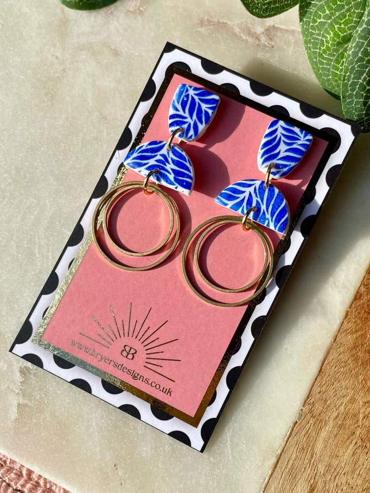 Greek Goddess Brass Circles Statement Earrings for wholesale by Bryers Designs