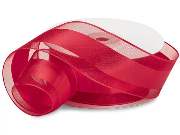 Nashville Wraps - Wholesale Ribbon - Gift Wrapping - Wired Satin Stripe Sheer Ribbon2