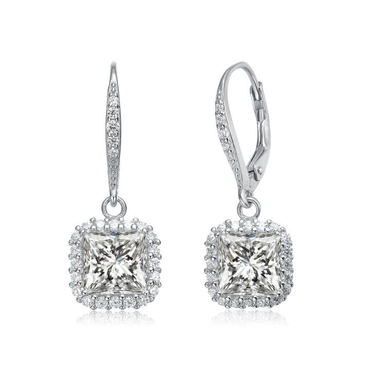 Sterling Silver Cubic Zirconia Earrings(60941) for wholesale by Genevive