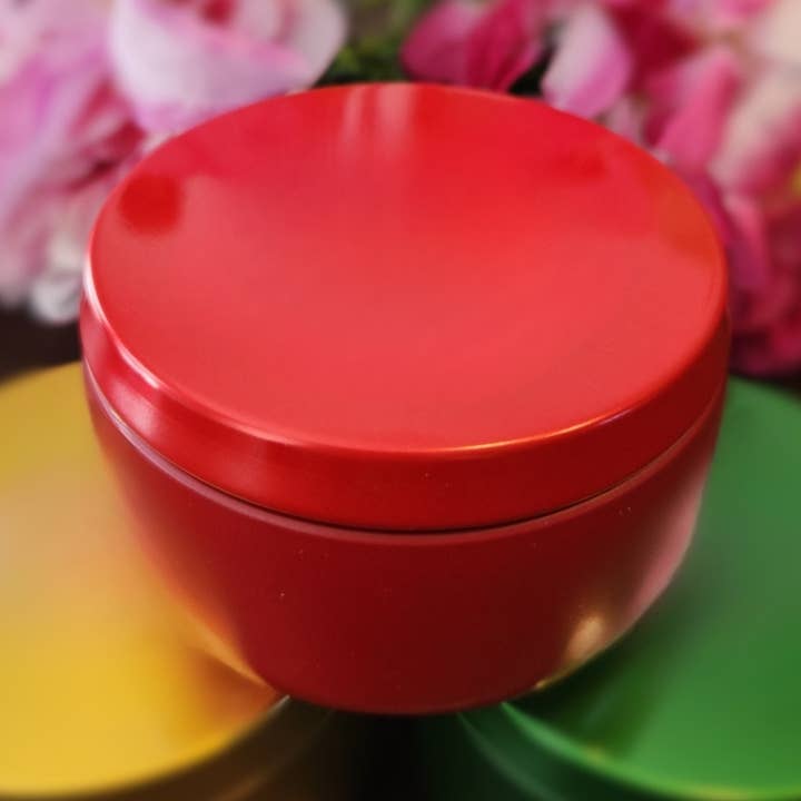 6oz White Label Wooden Wick Tin Candles, Soy Wax for wholesale by Andrea's Scentsations