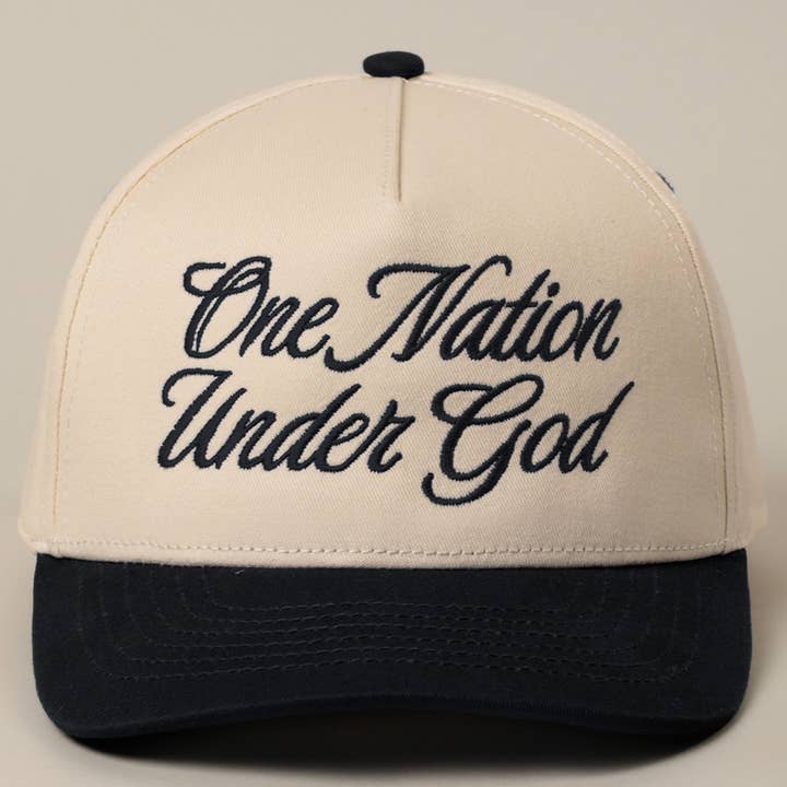 Fashion City - Wholesale Trucker Hat - Unisex - One Nation Under God Two-Tone Trucker Hat