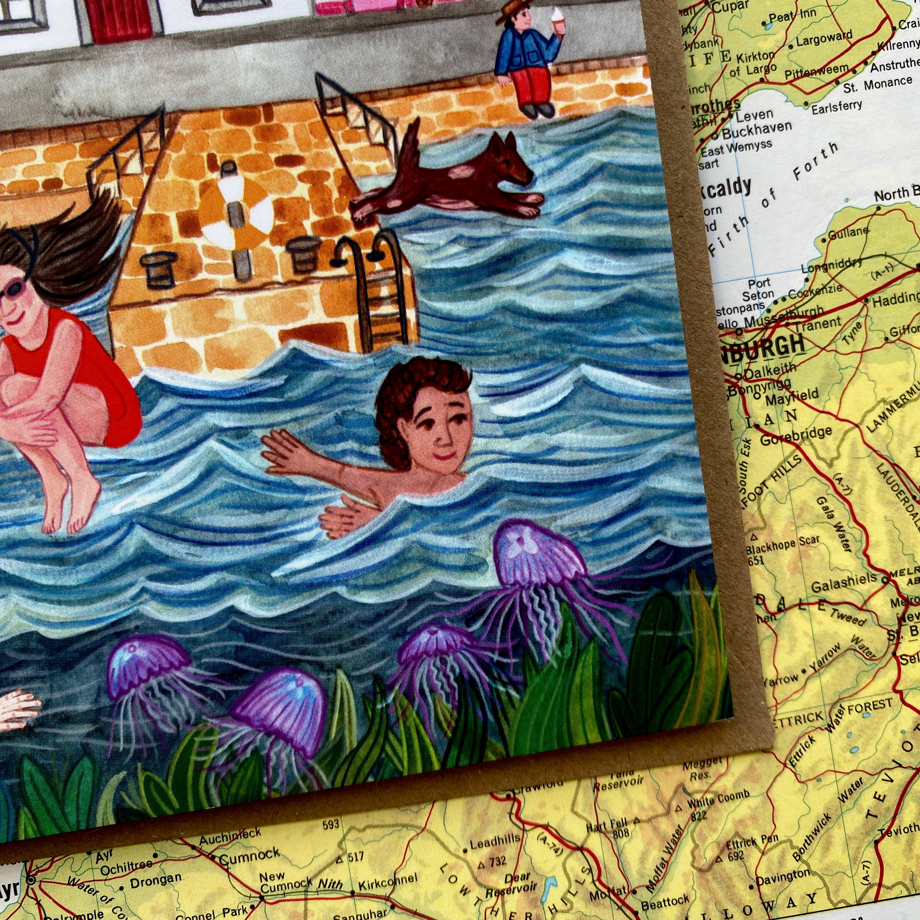 Samantha Dolan - Wholesale Everyday Greeting Card - Day at the Scottish Seaside Greeting Card 1