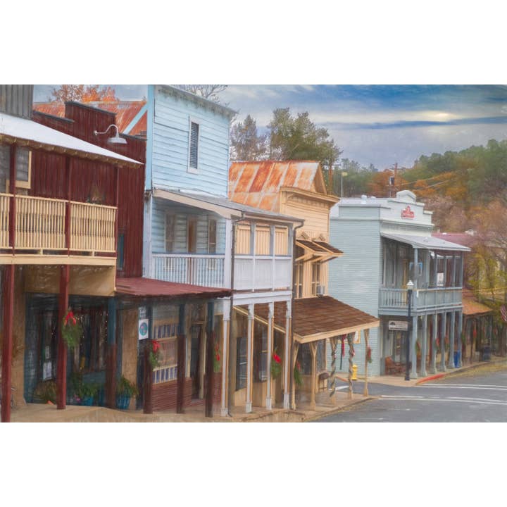 Œuvre d'art de la Sierra de Californie, ruée vers l'or, Angel's Camp, Beaux-arts pour la vente par Richard Miles Photos