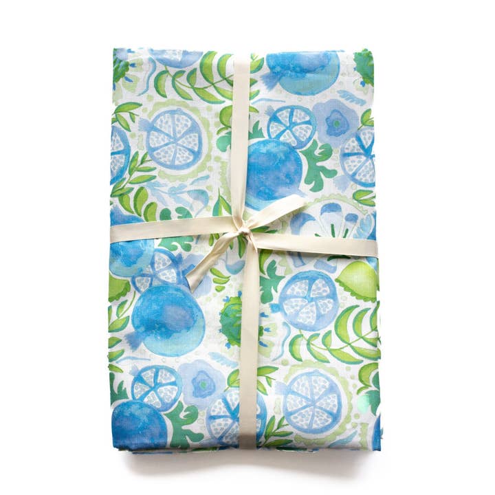 Tropical Summer Tablecloth - ANOR BLUE for wholesale by Nanajon