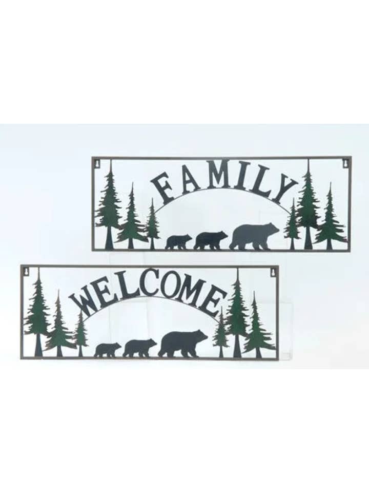Wall Plaque - Rustic Bear Welcome for wholesale by Bear Den