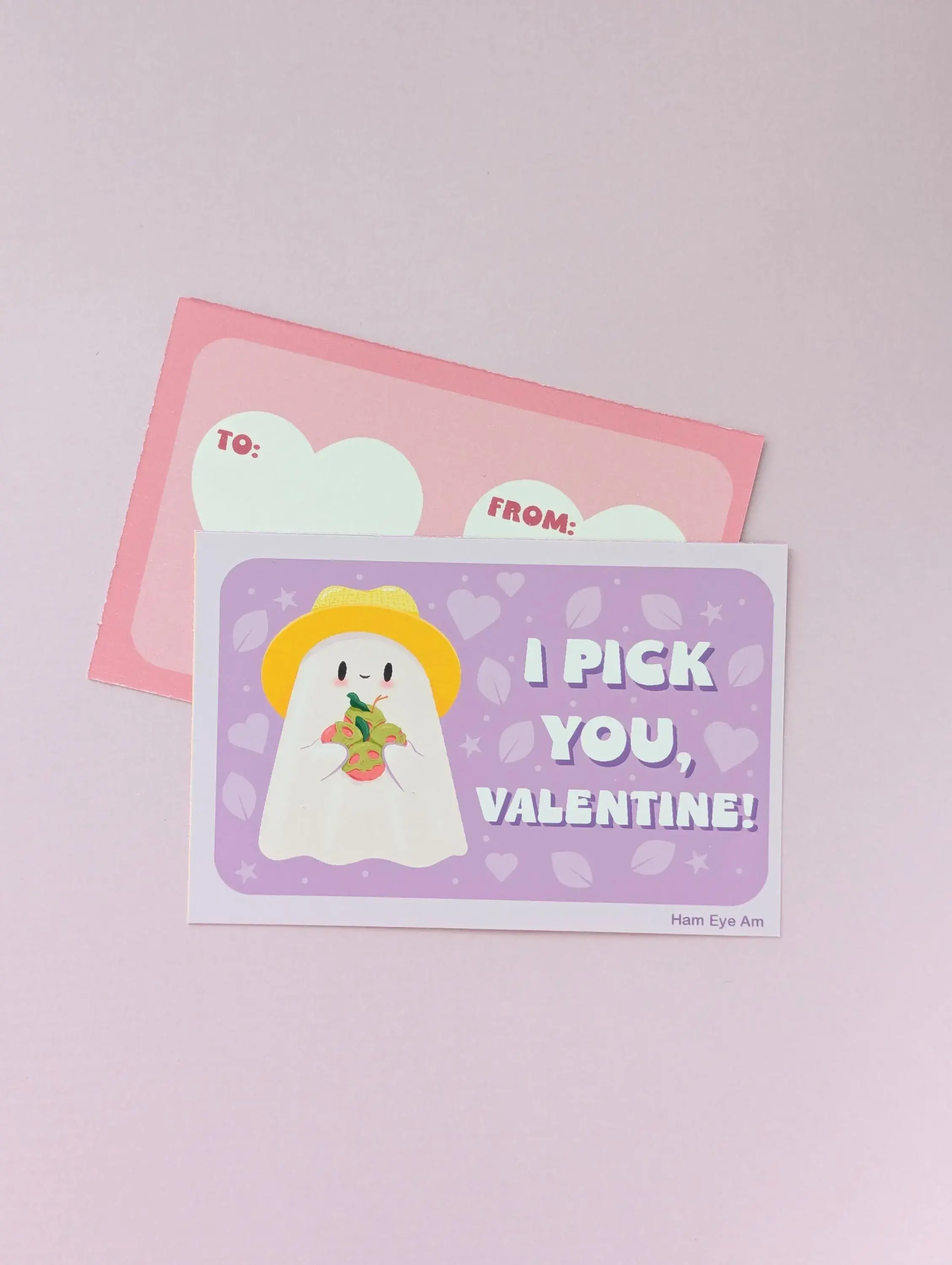 Ham Eye Am - Wholesale Valentine's Day Card - Cute Ghosties Valentine's Exchange Cards1