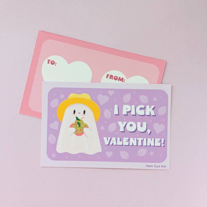 Ham Eye Am - Wholesale Valentine's Day Card - Cute Ghosties Valentine's Exchange Cards1