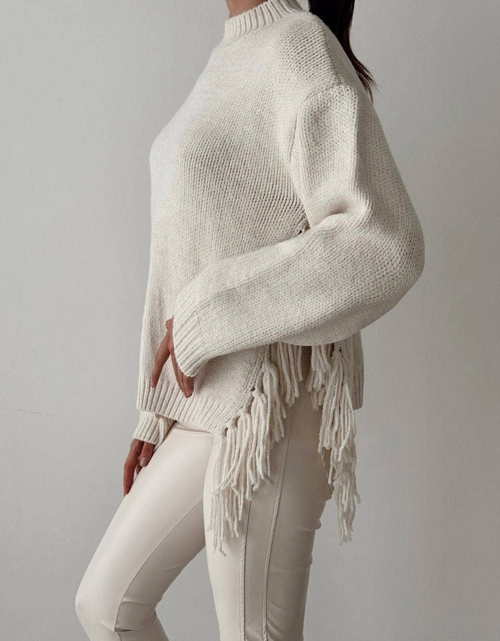 Anaz – wholesale Knitted jumper – Women′s – Fringe Side Sweaters1