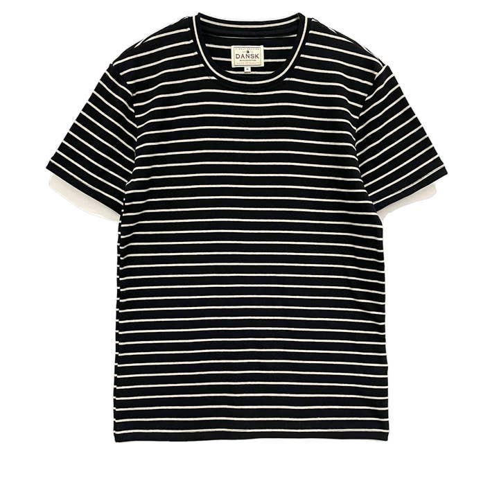 Stripe Tee - Black for wholesale by Dansk Bomuldskompagni