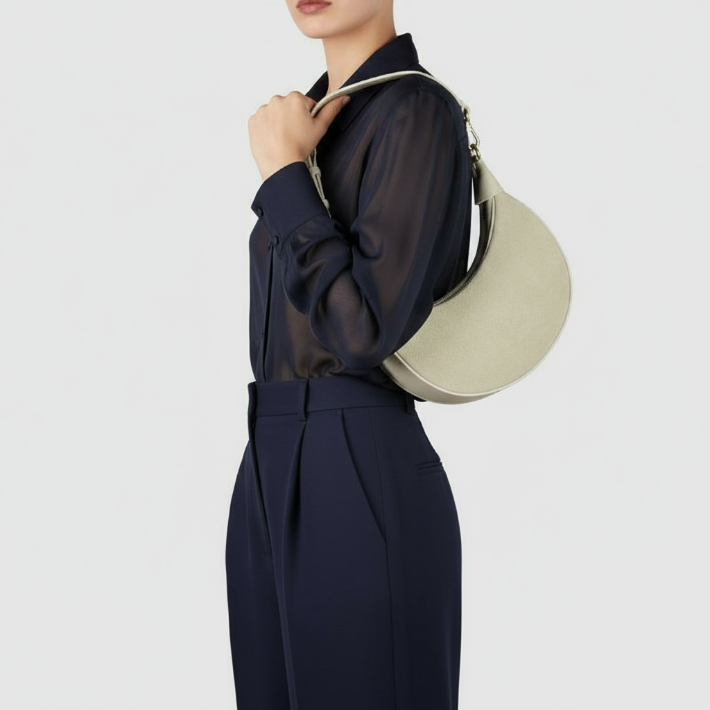 TAKEASY - Vente Sac porté épaule – femme - Sac à bandoulière en cuir suédé9