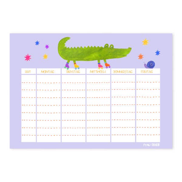 Schedule *Crocodile* (pack of 5) for wholesale by Frau Ottilie