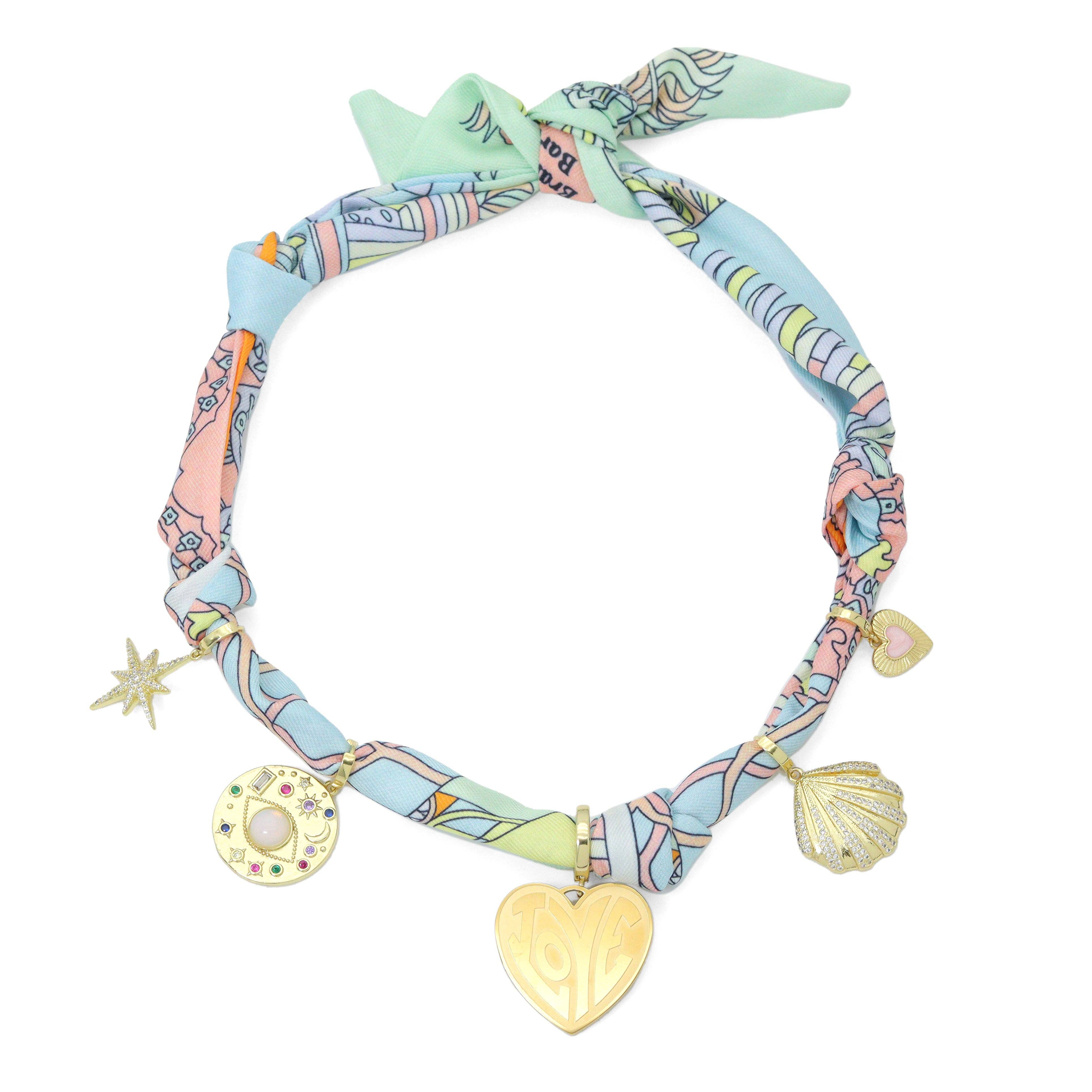 BestBeads&Beyond - Wholesale Pendant/Charm Necklace - Convertible Scarf Necklace, Adjustable Silk Scarf Statement Necklace, sku#EF80611