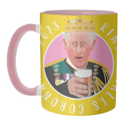 ART WOW – wholesale Coffee mug – Mugs 'King Charles Coronation Yellow and7