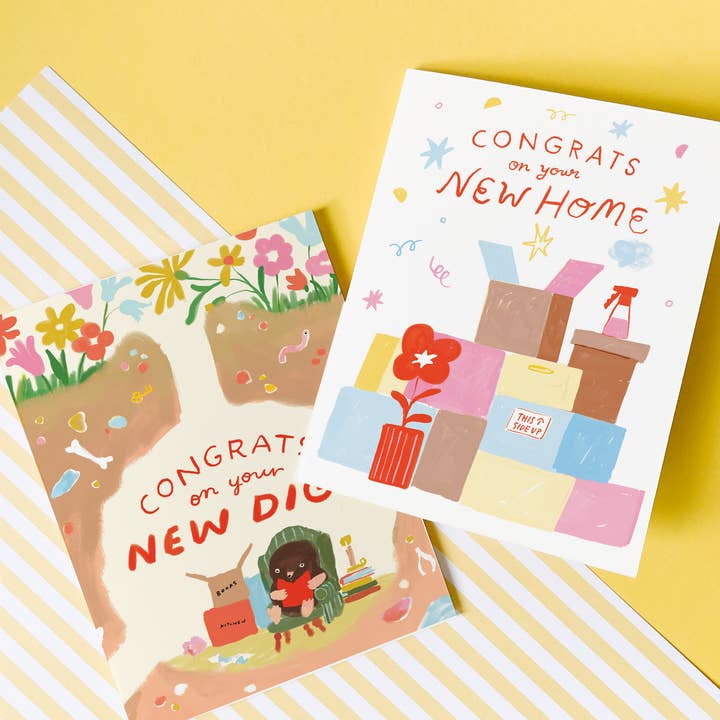 Karen Schipper - Wholesale Congratulations card - Unpacking Boxes - Sweet Housewarming Card2