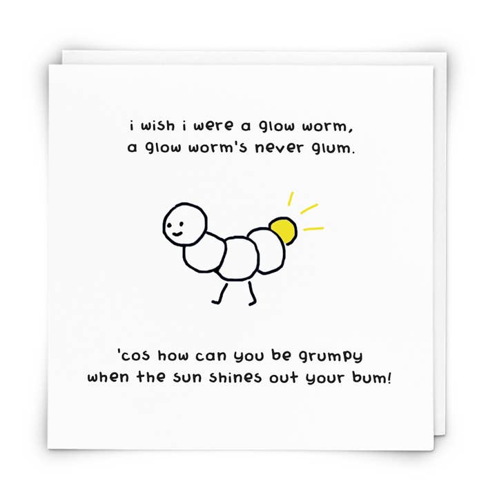 Glow orm hilsner Card for engroshandel hos Redback Cards UK