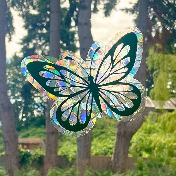 Autocollant Attrape-Soleil Papillon | Film Ălectrostatique pour FenĂȘtre | Amoureux de la Nature pour la vente par Mindful over Mind Full