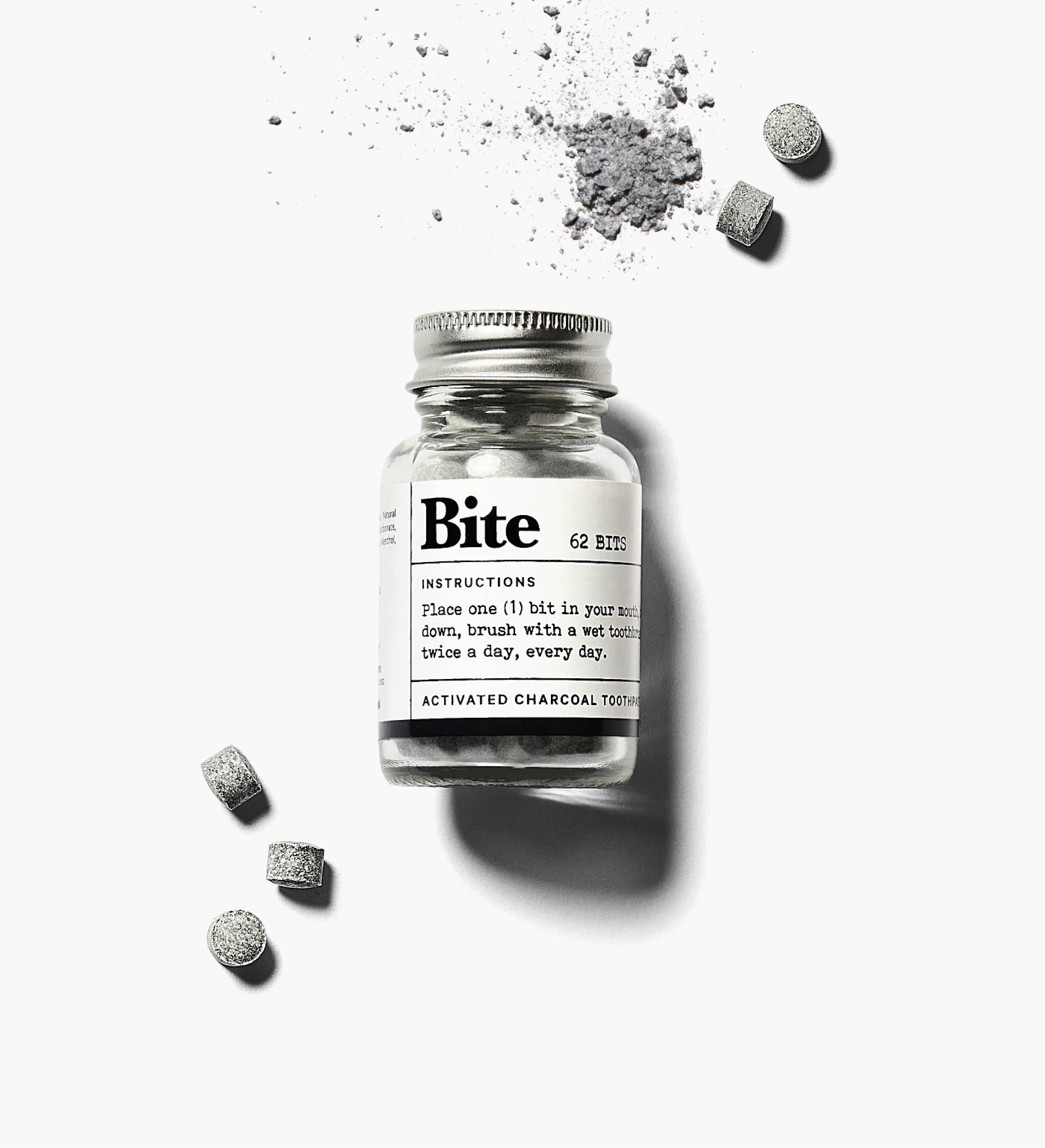 BITE - Wholesale Toothpaste - Toothpaste Bits Fluoride-Free - 1oz - Charcoal